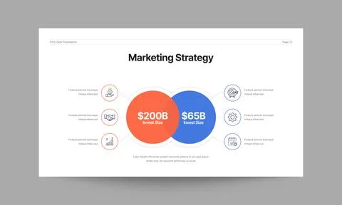 Minimal Marketing Strategy Presentation Template Stock Illustration