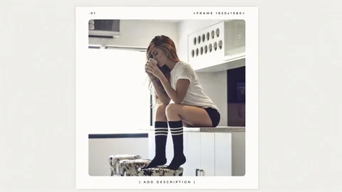 Minimal Memories Slideshow After Effects stock