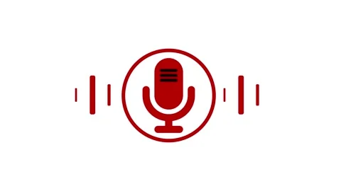 Minimal Microphone Emitting Frequency Waves Animation, Microphone Icon with.. Видео 311735659