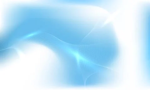 Minimal modern abstract background with wavy lines. White and blue smooth Stock Illustration