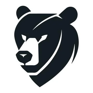 Minimal modern clean bear logo. Simple logo template icon. Illustrazione stock