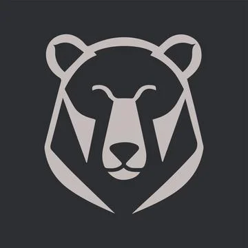 Minimal modern clean bear logo. Simple logo template icon. Stock Illustration