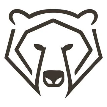 Minimal modern clean bear logo. Simple logo template icon. Illustrazione stock