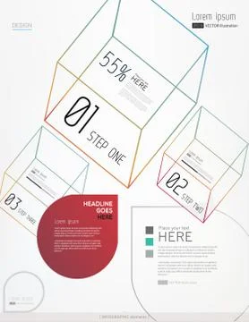 Minimal modern infographic elements Stock Illustration