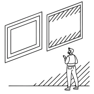 Minimal Modern Presentation Slide Border Set - Clean Geometric Design Stock Illustration