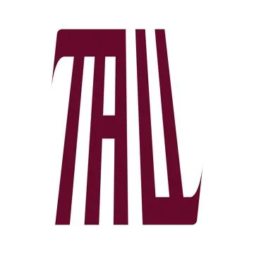 Minimal modern text logo design tall typo Stock Illustration