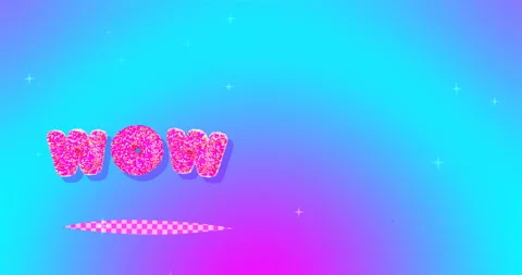 Minimal motion art. Text Wow. Donut lover concept Stock-Footage 98818879