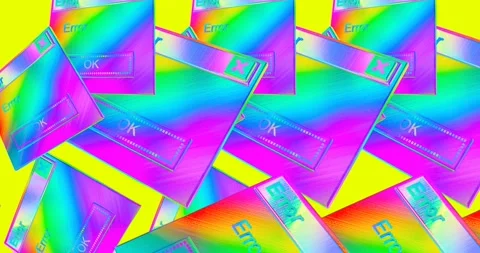 Minimal motion design. 3d creative computers error background 4k video Stock Footage 163234339