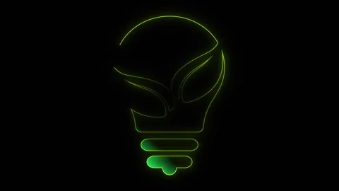 Minimal Motion Green Eco Lightbulb 4K Motion Graphics Animation Sustainable.. Stock Footage 334581344