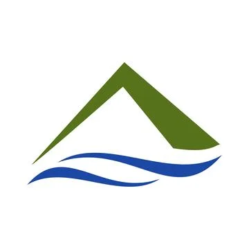 Minimal Mountain Icon Vector Design Stock Illustration