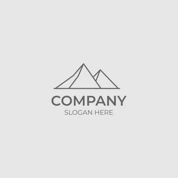 Minimal mountain logo Stock Illustration