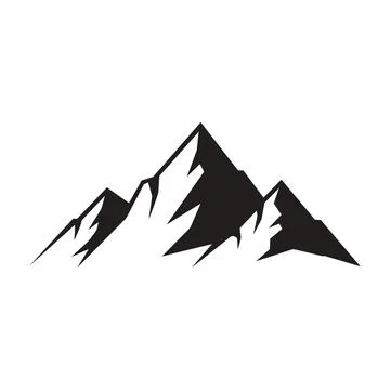 Minimal Mountain Silhouette Landscape Vector Illustrazione stock