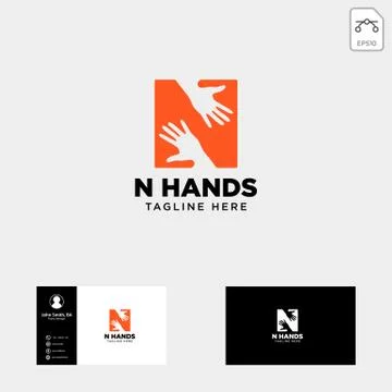 Minimal N letter, initial hand logo template vector illustration icon element Stock Illustration