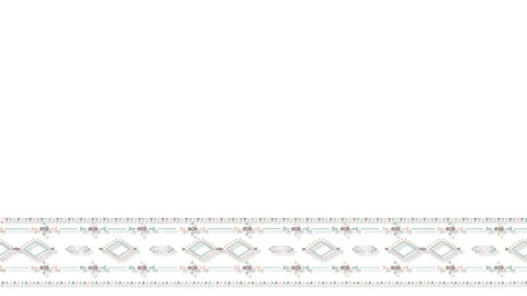 Minimal Native American Ethnic Border Pattern Loop on White Background. Stock Footage 345492496