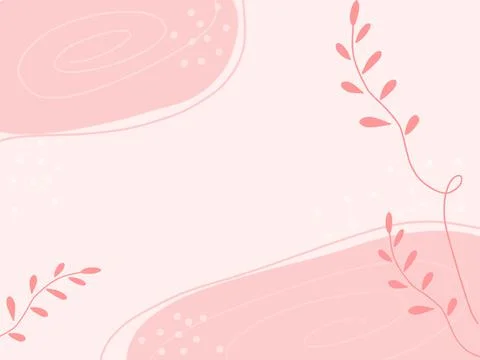 Minimal nature background in boho style with copy space for design. Hand draw Stock Illustration