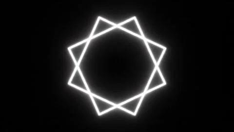 Minimal Neon Square Glow Stock Footage 324809051