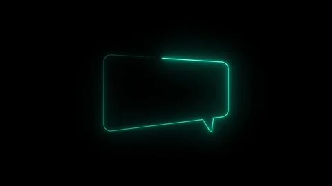 Minimal neon teal text placeholder callout box 4k motion graphics video Stock Footage 341490638