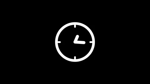 Minimal One OClock Clock Face Clean Design Concept Stock Footage 332526354