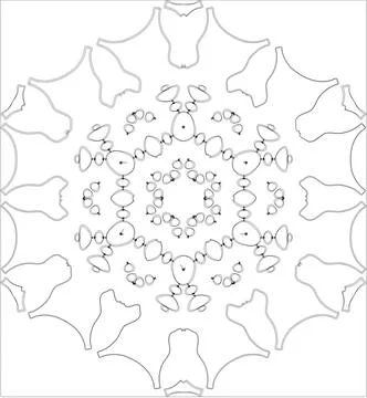 Minimal Outline Vector Elements with Clean Line Art 스톡 일러스트