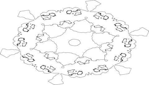 Minimal Outline Vector Elements with Clean Line Art イラスト素材