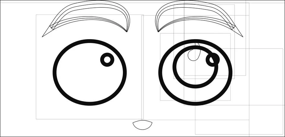 Minimal Outline Vector Elements with Clean Line Art 스톡 일러스트