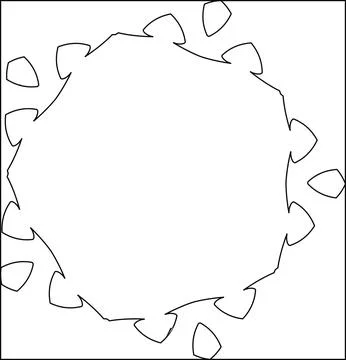 Minimal Outline Vector Elements with Clean Line Art Illustrazione stock