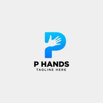 Minimal p letter, initial hand logo template vector illustration icon element Stock Illustration