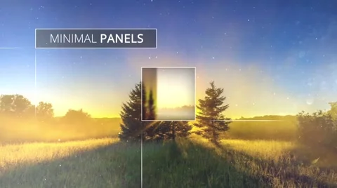 Minimal Panels Slideshow - After Effects Template  After Effects	Stock