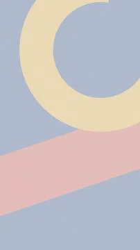Minimal pastel composition featuring a large cream circular arc and muted r.. 스톡 일러스트