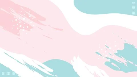 Minimal pastel vector background. Abstract organic shapes banner template. .. Stock Illustration