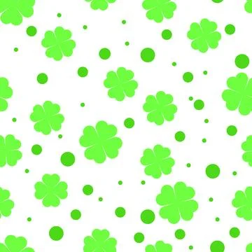Minimal pattern with shamrock. Stock Illustration