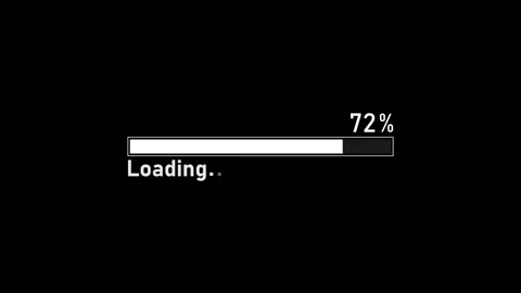 Minimal percent loading progress bar and loading text digital interface con.. Stock Footage 337873154