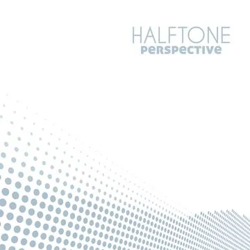 Minimal perspective dotted background with gray dots. Simple graphics Stock Illustration