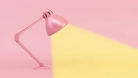 Minimal pink lamp Stock Illustration