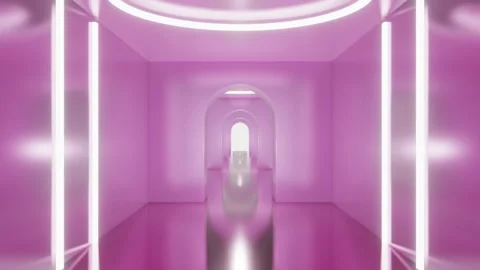 Minimal Pink Tunnel Stock-Footage 299820829