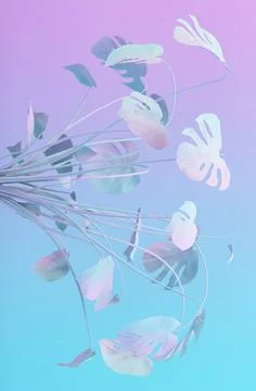 Minimal plant vertical background Illustrazione stock