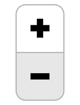 Minimal plus and minus button design, perfect for app controls, volume sett.. Stock Illustration