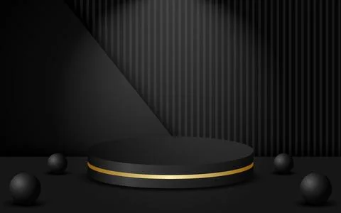 Minimal podium with background. Vector illustration. Stock Illustration