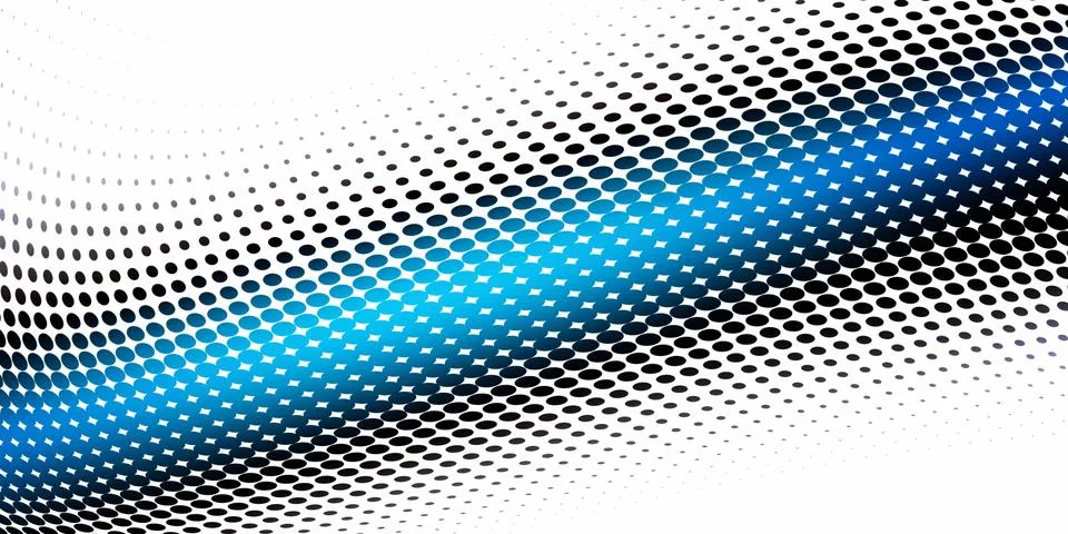 Minimal point surface. Blue dots on white background. Simple pattern Illustrazione stock