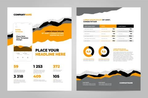 Minimal poster template design Stock Illustration