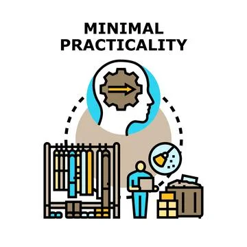 Minimal practicality concept with efficient organizing process Stock Illustration