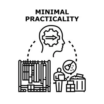 Minimal practicality concept with efficient organizing process Stock Illustration