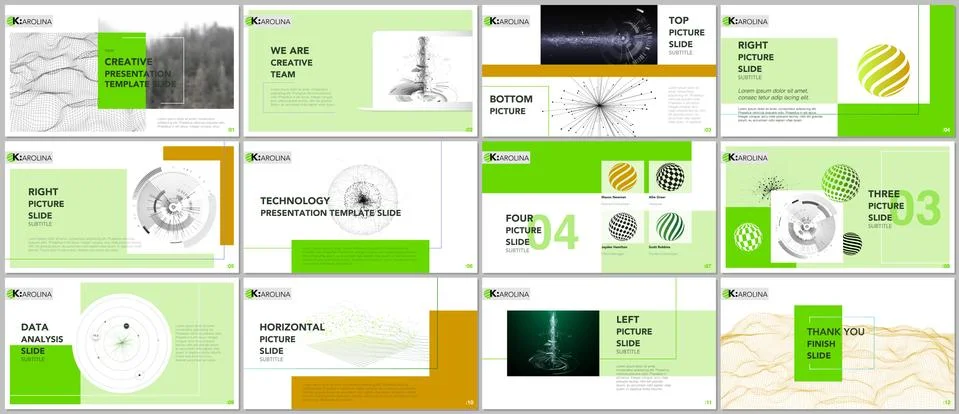 Minimal presentation templates. Tech elements on white background. Technology Stock Illustration