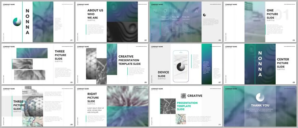 Minimal presentations design, portfolio vector templates with elements on white イラスト素材