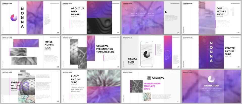 Minimal presentations design, portfolio vector templates with elements on white 스톡 일러스트
