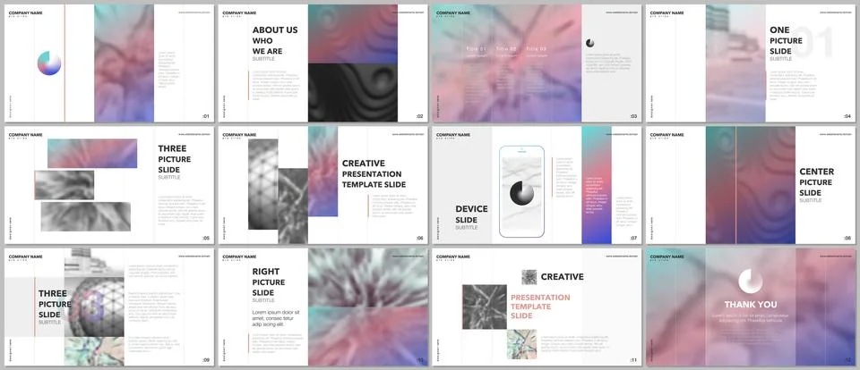 Minimal presentations design, portfolio vector templates with elements on white 스톡 일러스트