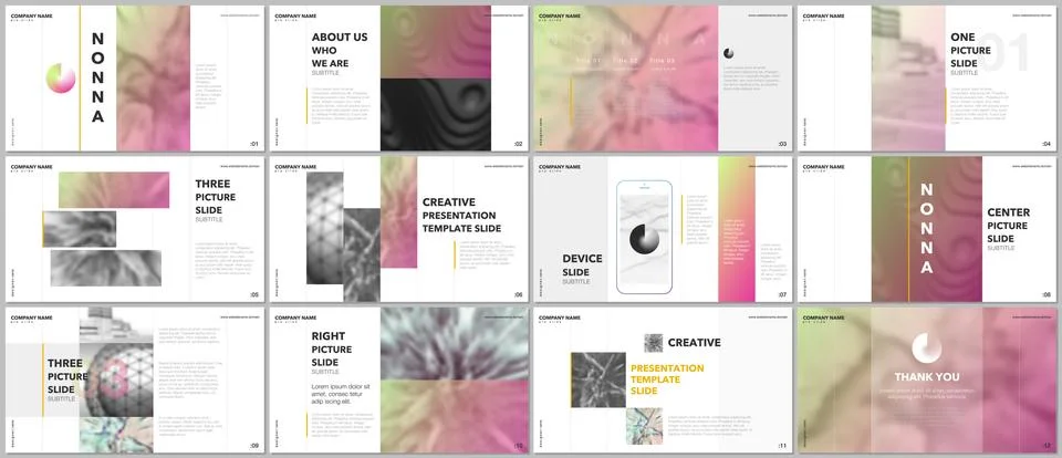 Minimal presentations design, portfolio vector templates with elements on white イラスト素材