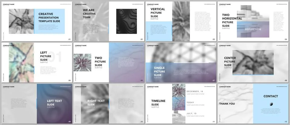 Minimal presentations design, portfolio vector templates with elements on white 스톡 일러스트