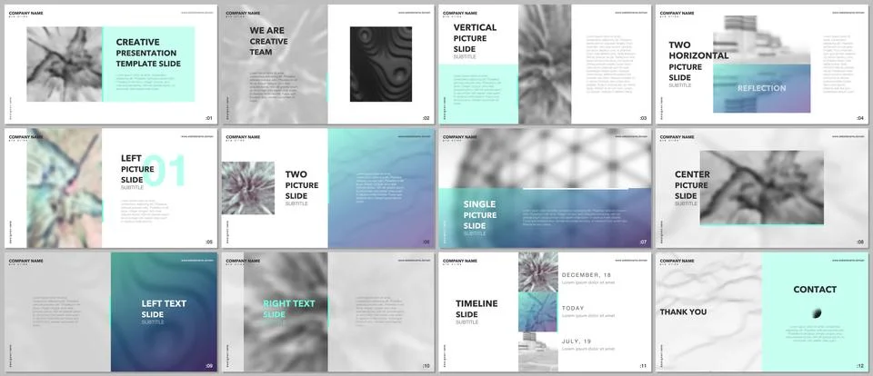 Minimal presentations design, portfolio vector templates with elements on white 스톡 일러스트