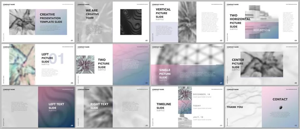 Minimal presentations design, portfolio vector templates with elements on white 스톡 일러스트